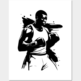 boxing man Posters and Art